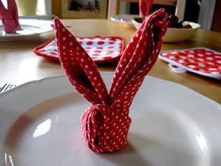 mypapercranefoldedbunnynapkin