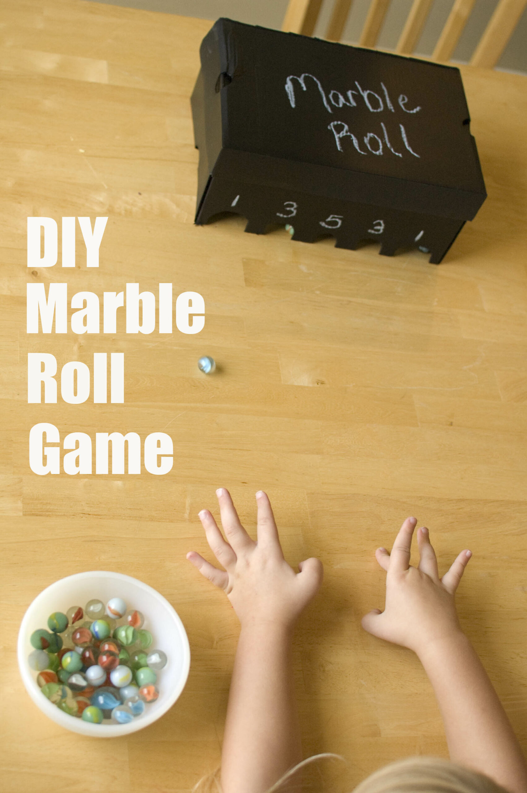 DIY Marble Roll Game from a Shoe Box