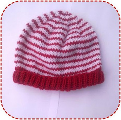 simple striped baby hat knitting pattern  ala sascha