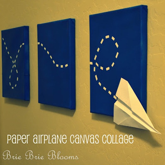 paper airplane on canvas mom endeavors